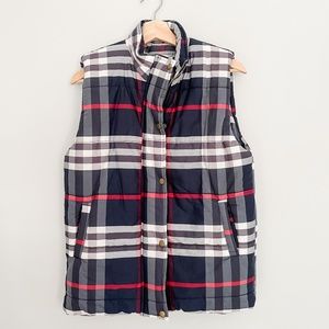 Plaid Puff Vest